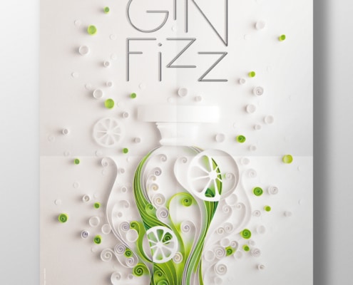 Gin Fizz - Quilling